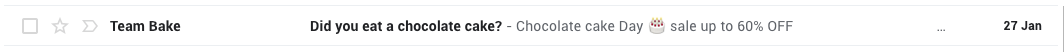 clear subject line that reveals the offer in email preheader