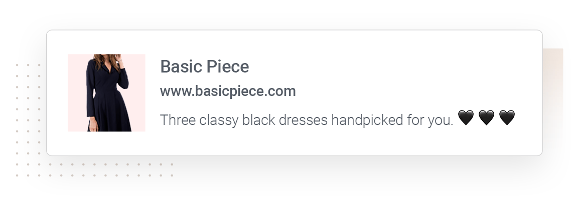 Push notification with personalized recommendation