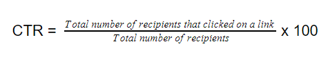How to calculate CTR for an email