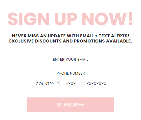 signup box