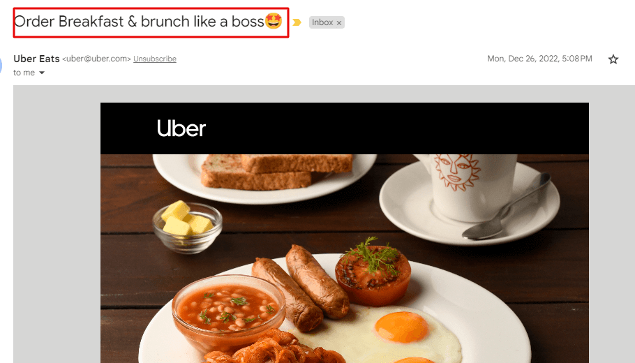 an example of good subject line