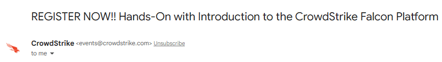subject line with "Register Now" CTA