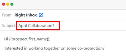 an example of a subject line with question mark