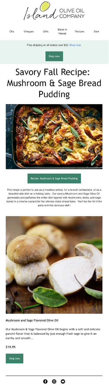 Welcome series email