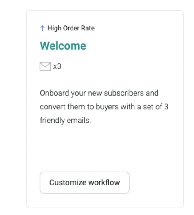 new welcome workflow