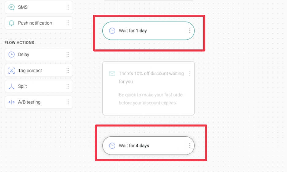 sequence timing adjustment