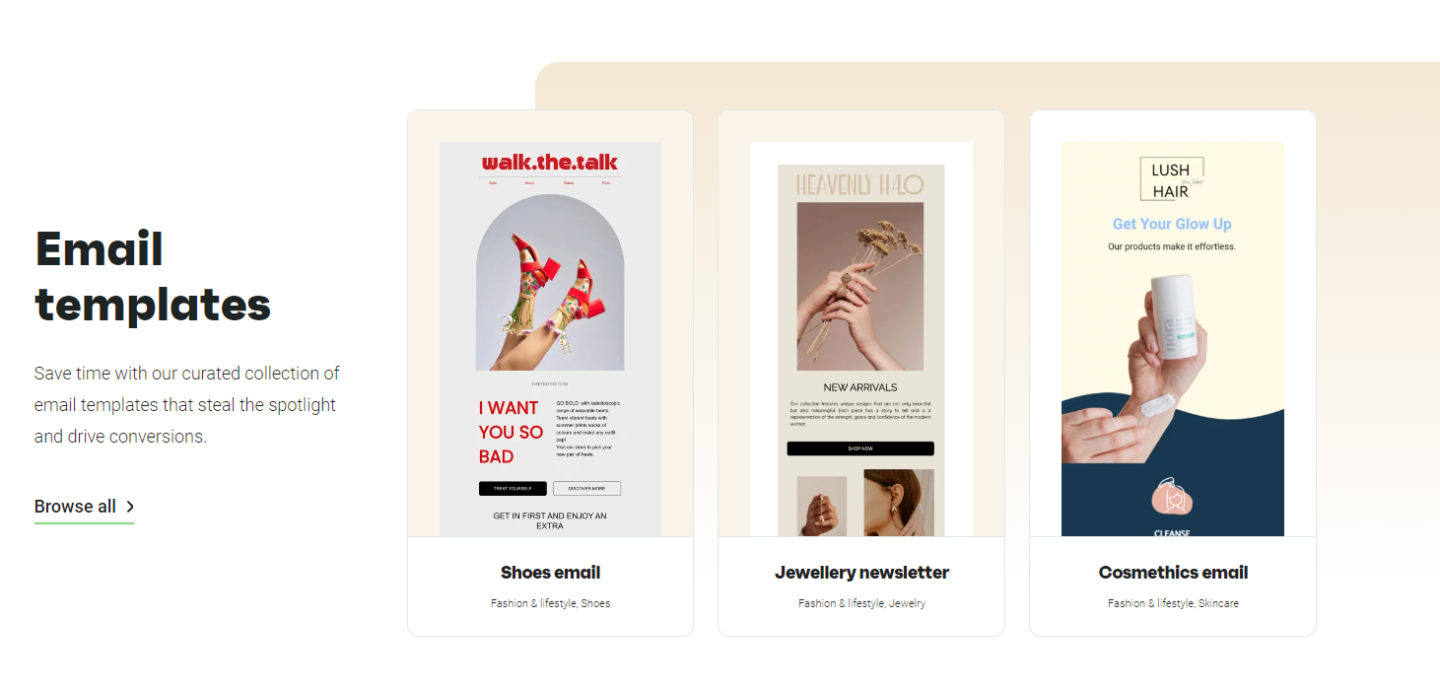 Ready to use email templates by Omnisend