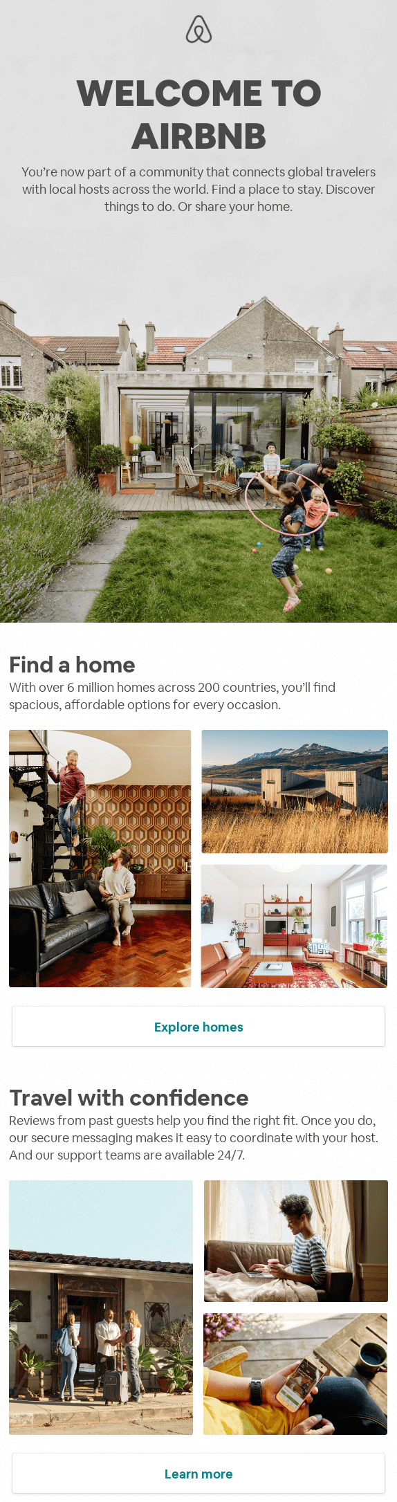 email cadence example from airbnb