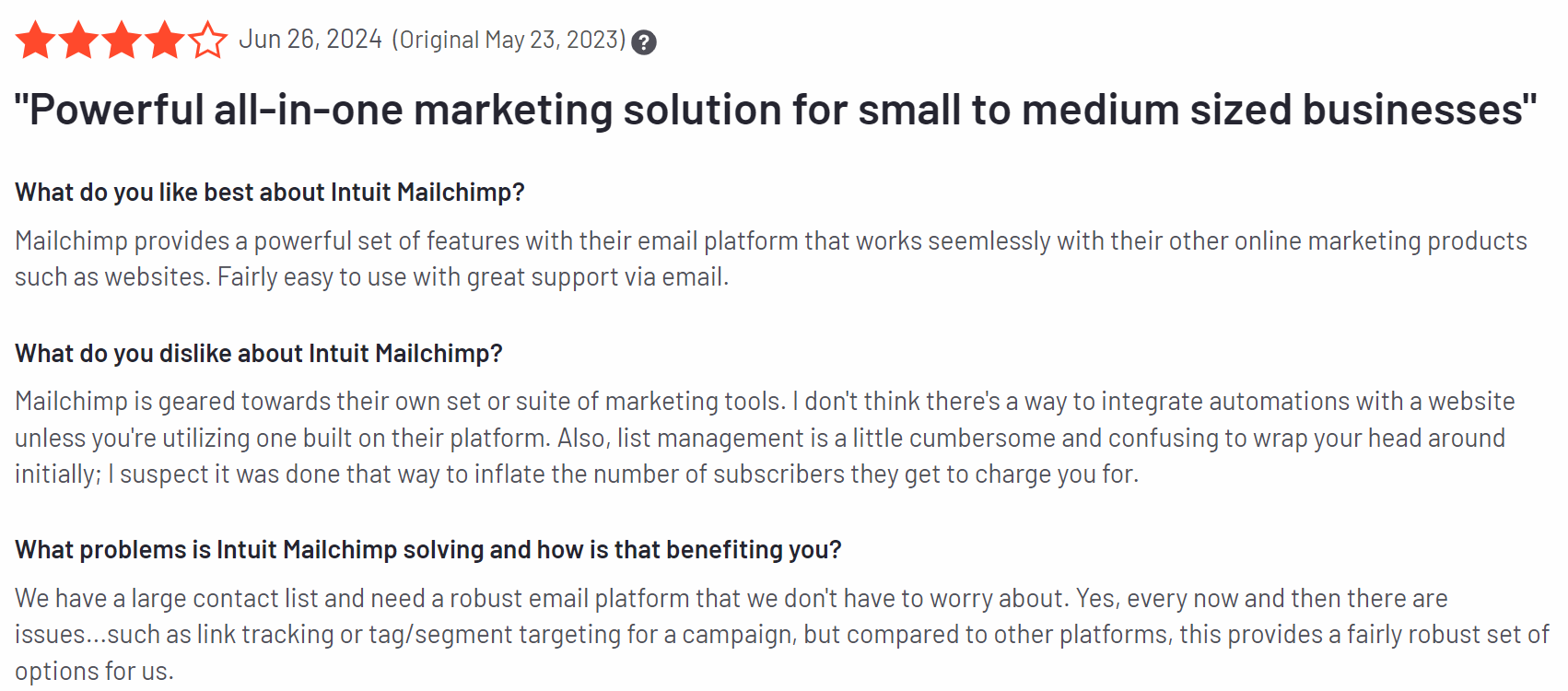 mailchimp review