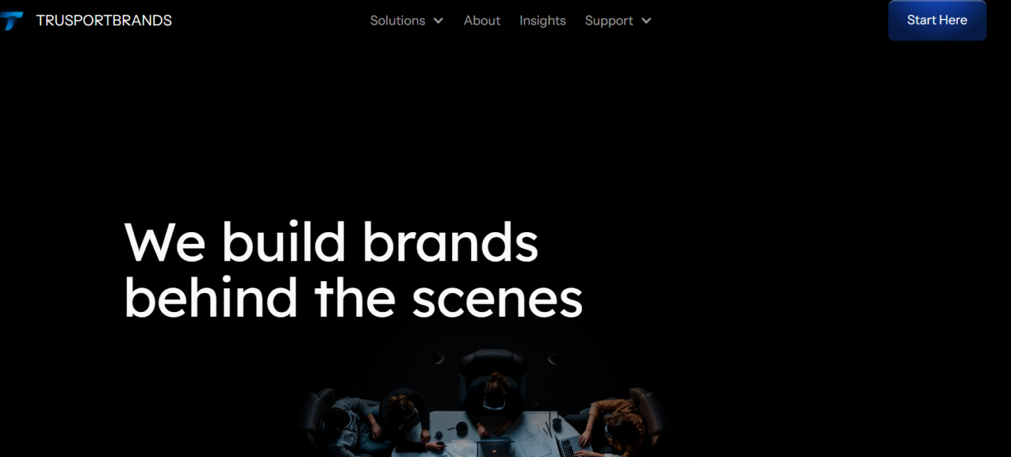 TruSport Brands agency homepage
