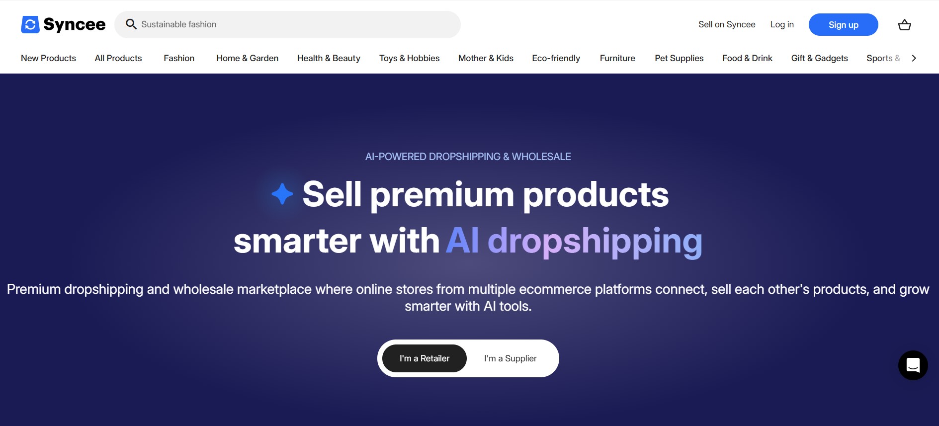 Syncee helps retailers sell premium products with smart AI dropshipping
