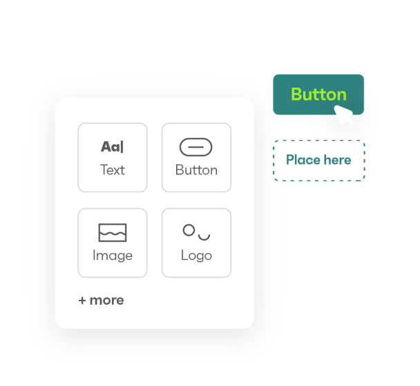 Drag & drop<br>email builder
