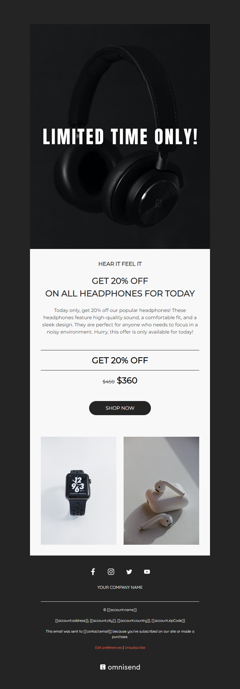 Accessories email templates