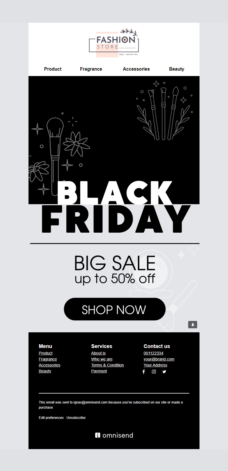 Email template Black friday