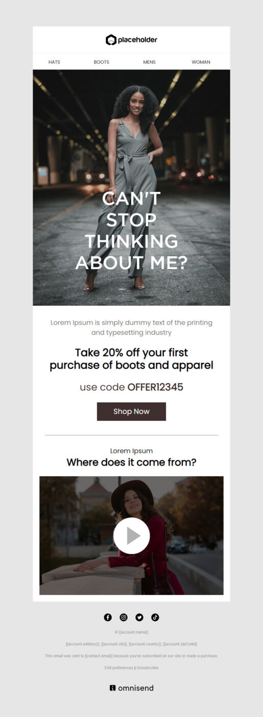 fashion sale newsletter templates