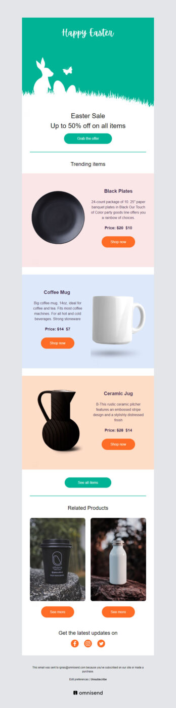 Newsletter template. Easter