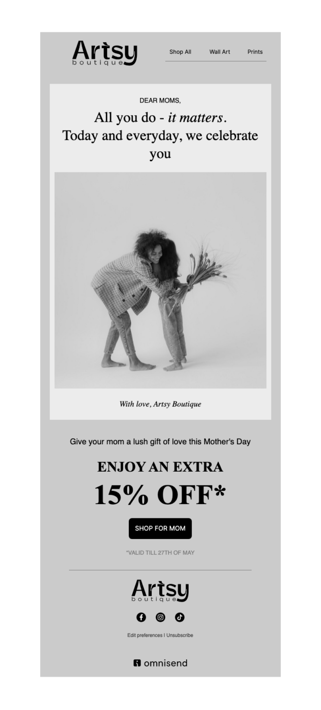 newsletter templates Mother's day