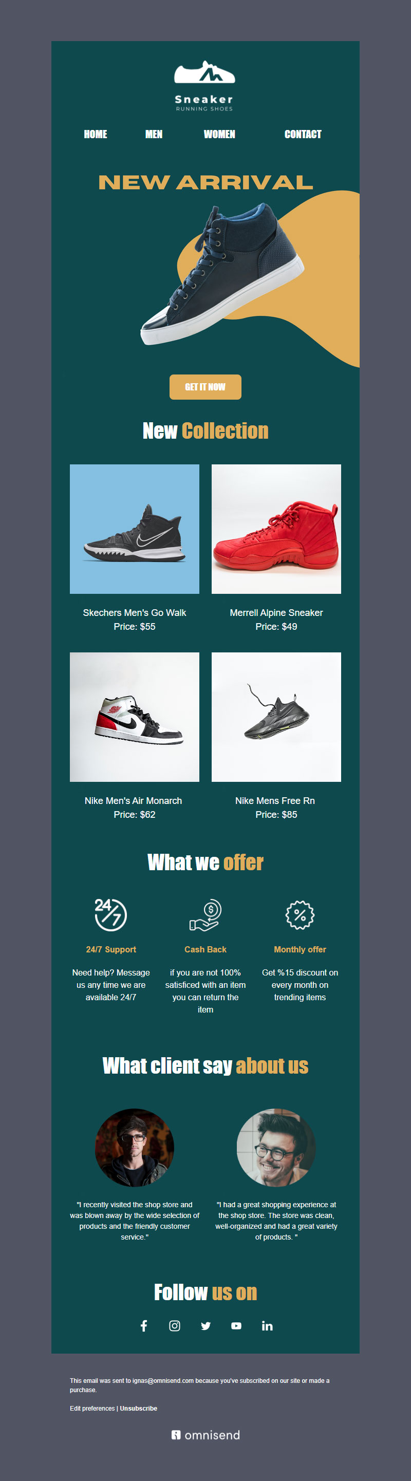Shoes email templates