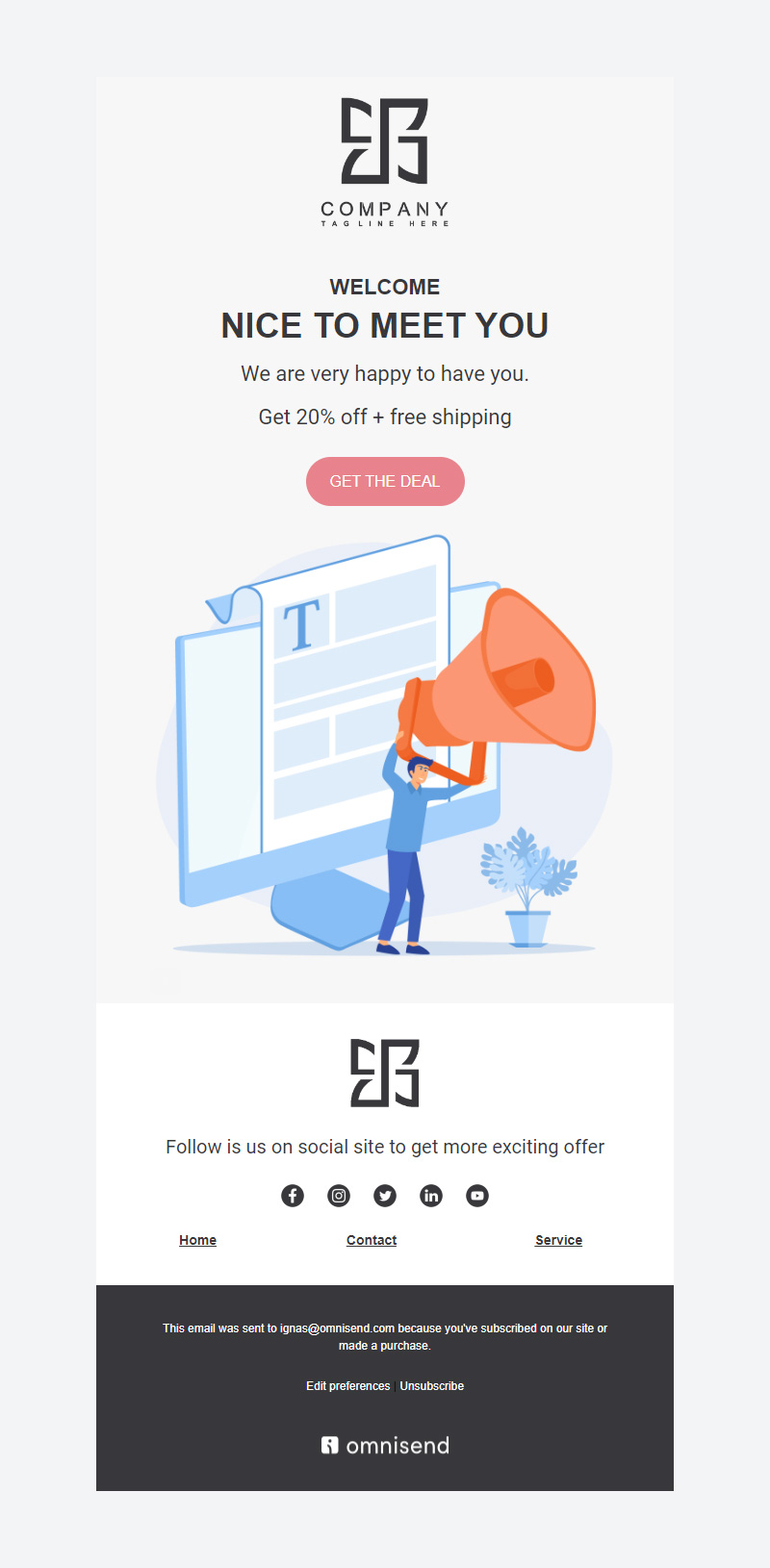 newsletter welcome email templates