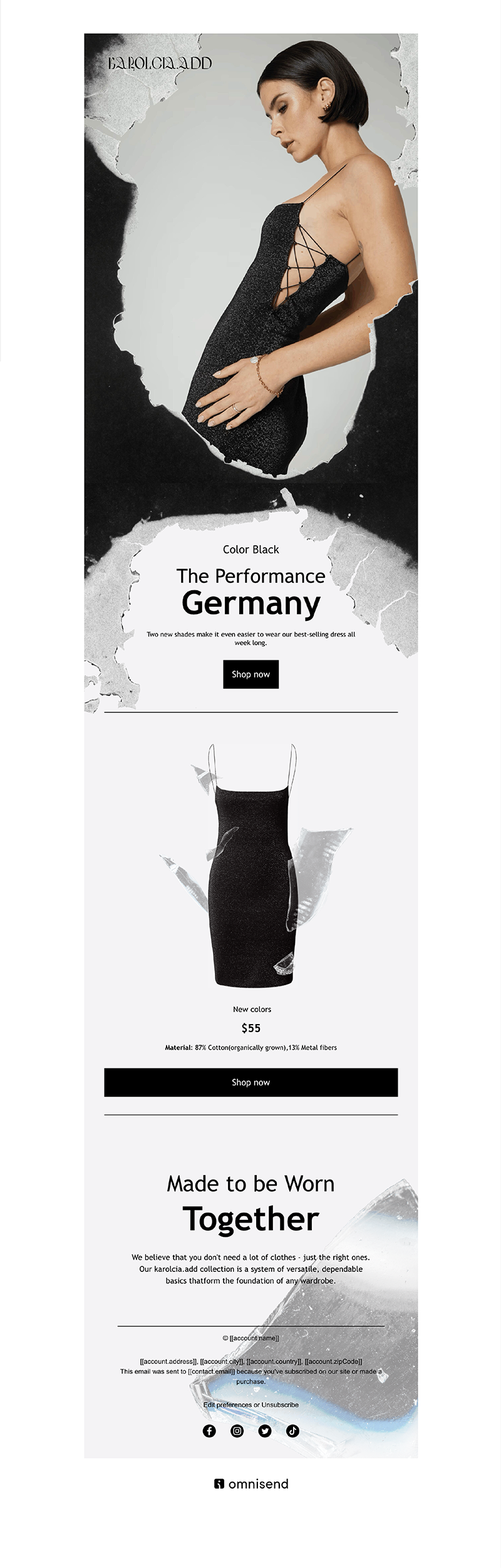Clothing newsletter template