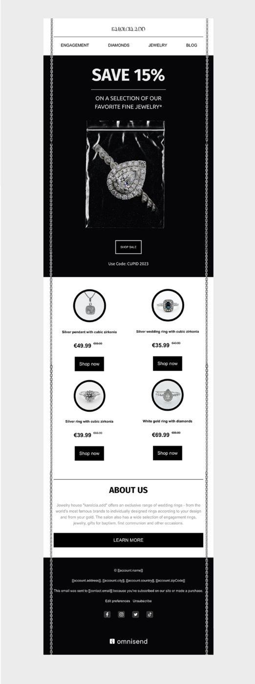 Newsletter template. Accessories