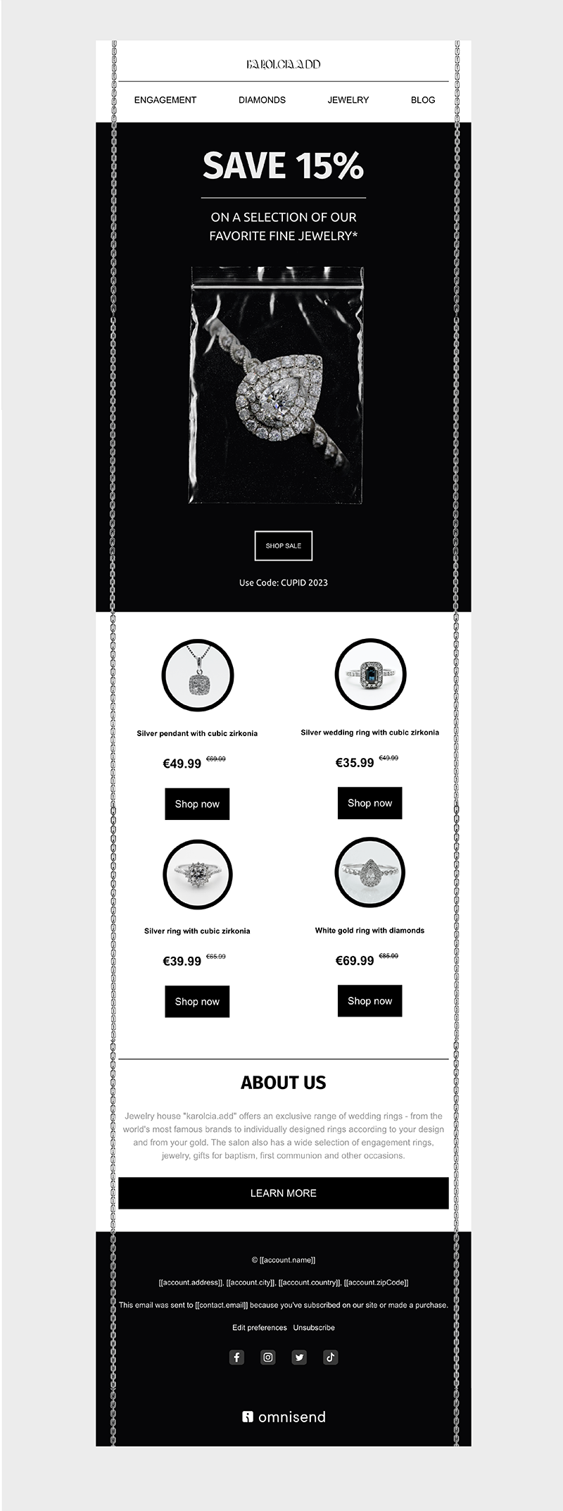 Newsletter template. Accessories