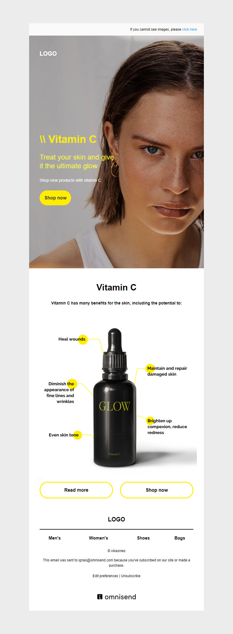 Health & beauty newsletter template