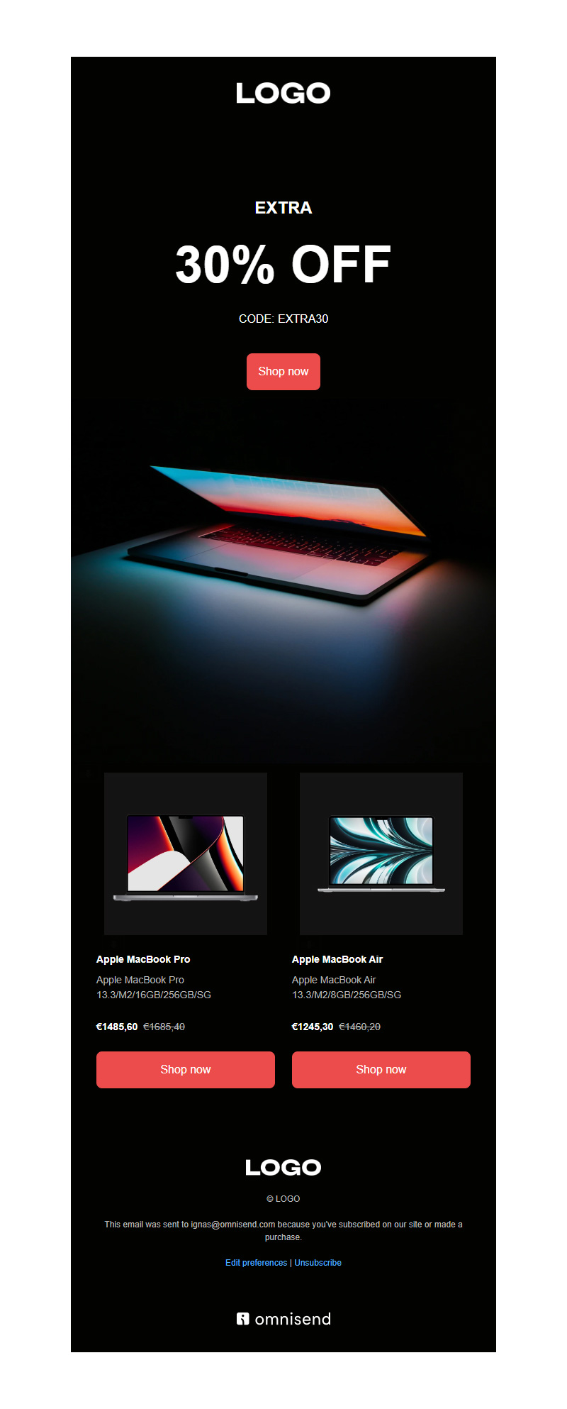 Accessories newsletter templates