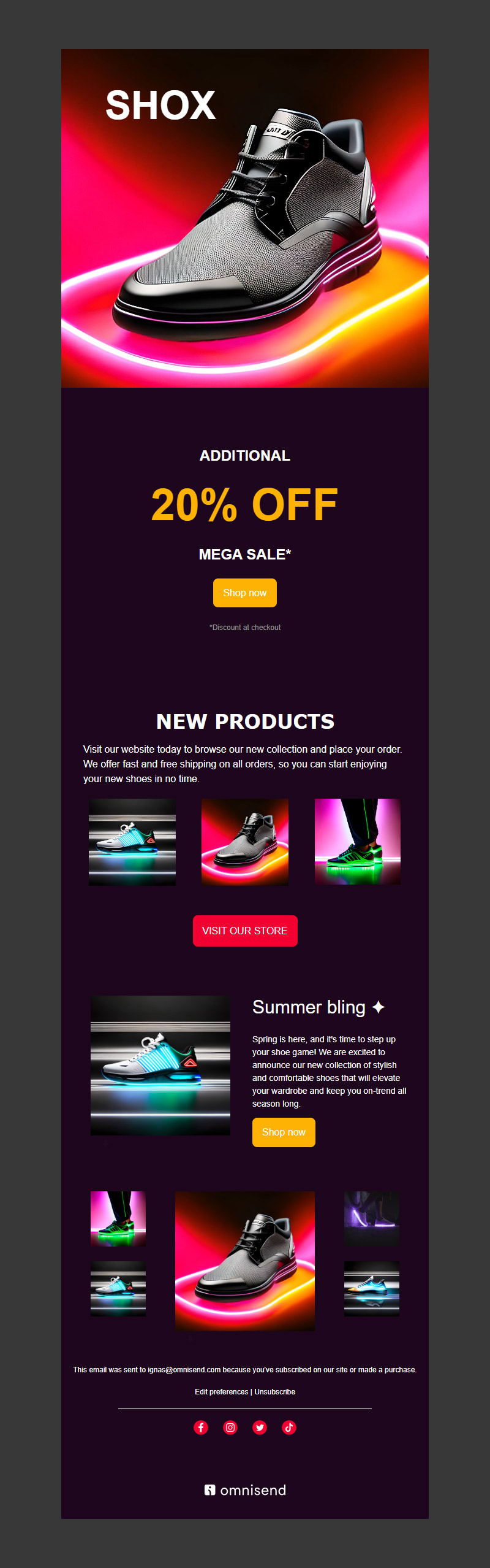 Shoes email templates